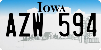 IA license plate AZW594