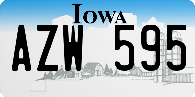 IA license plate AZW595