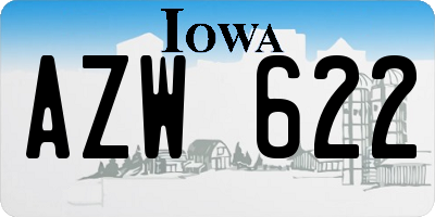 IA license plate AZW622