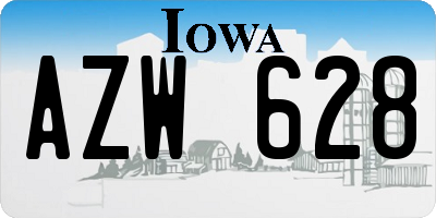 IA license plate AZW628
