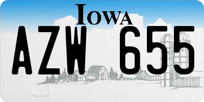 IA license plate AZW655