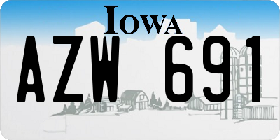IA license plate AZW691
