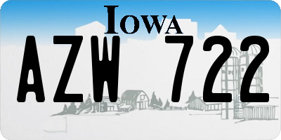 IA license plate AZW722