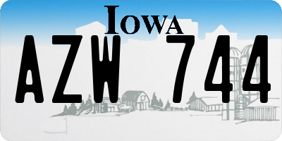 IA license plate AZW744