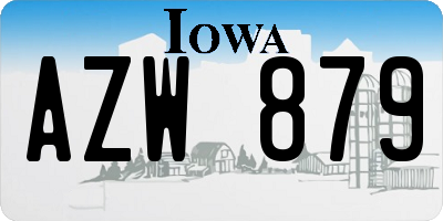 IA license plate AZW879