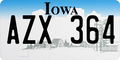 IA license plate AZX364