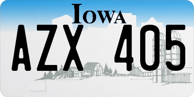 IA license plate AZX405