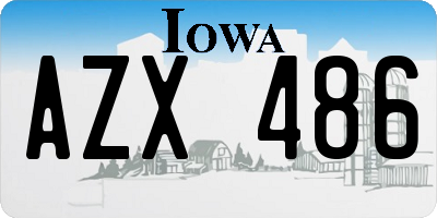 IA license plate AZX486