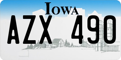 IA license plate AZX490