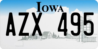 IA license plate AZX495