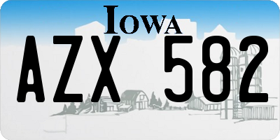 IA license plate AZX582