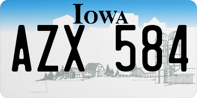 IA license plate AZX584