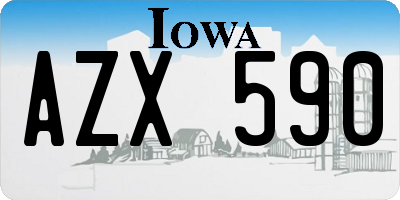 IA license plate AZX590
