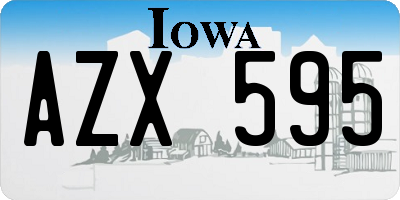 IA license plate AZX595
