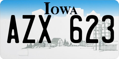 IA license plate AZX623