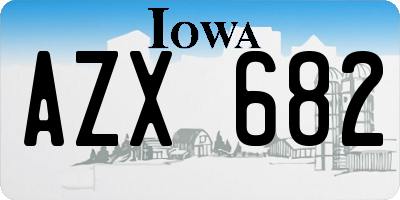 IA license plate AZX682