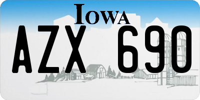 IA license plate AZX690