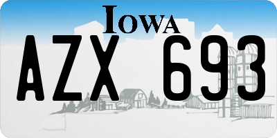 IA license plate AZX693