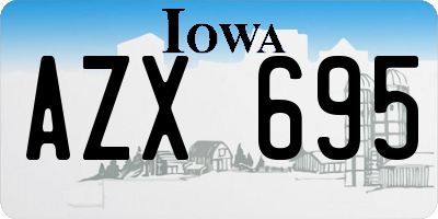IA license plate AZX695