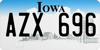IA license plate AZX696