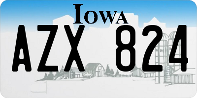IA license plate AZX824