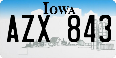 IA license plate AZX843