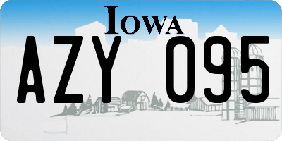 IA license plate AZY095
