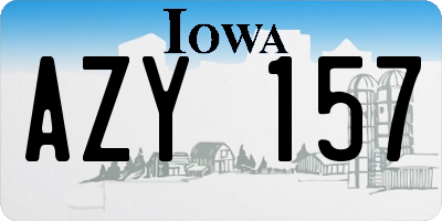 IA license plate AZY157