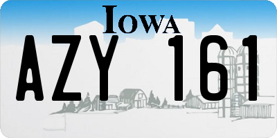 IA license plate AZY161