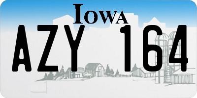 IA license plate AZY164