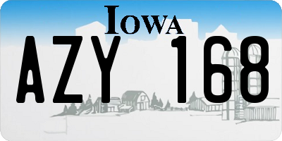 IA license plate AZY168