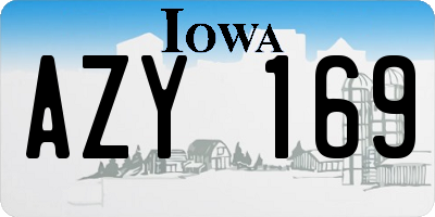 IA license plate AZY169