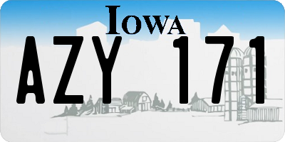 IA license plate AZY171