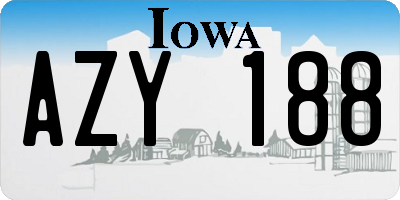 IA license plate AZY188