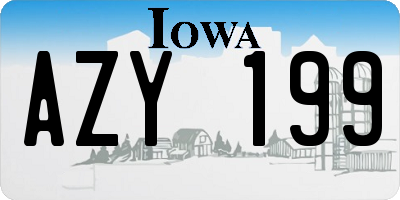 IA license plate AZY199
