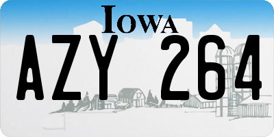 IA license plate AZY264