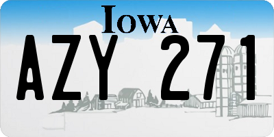 IA license plate AZY271