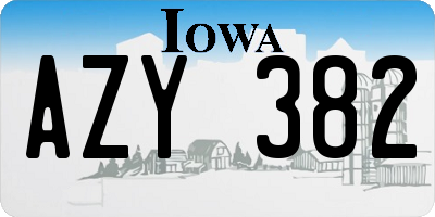 IA license plate AZY382