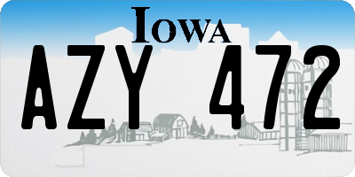 IA license plate AZY472