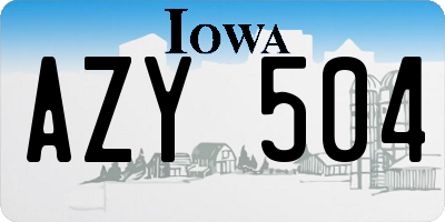 IA license plate AZY504