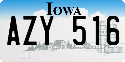 IA license plate AZY516