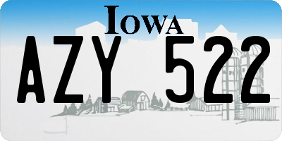 IA license plate AZY522