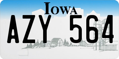 IA license plate AZY564
