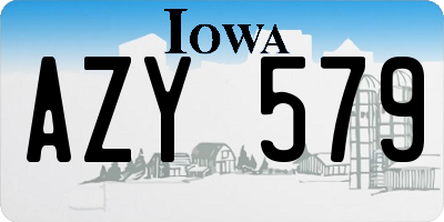 IA license plate AZY579