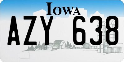 IA license plate AZY638