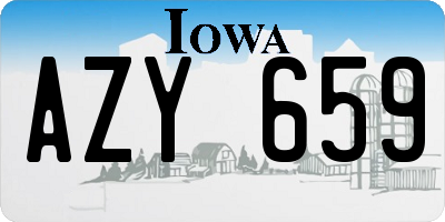 IA license plate AZY659