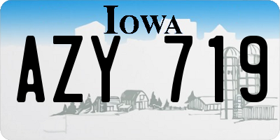IA license plate AZY719