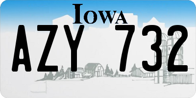 IA license plate AZY732
