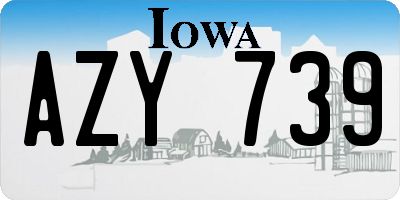 IA license plate AZY739