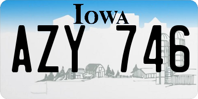IA license plate AZY746
